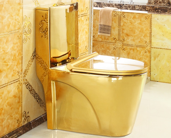 Modern Plain Gold Toilet  -  Gold Toilets