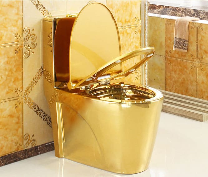 Modern Plain Gold Toilet  -  Gold Toilets