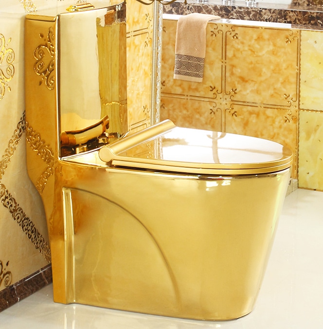 Modern Plain Gold Toilet  -  Gold Toilets
