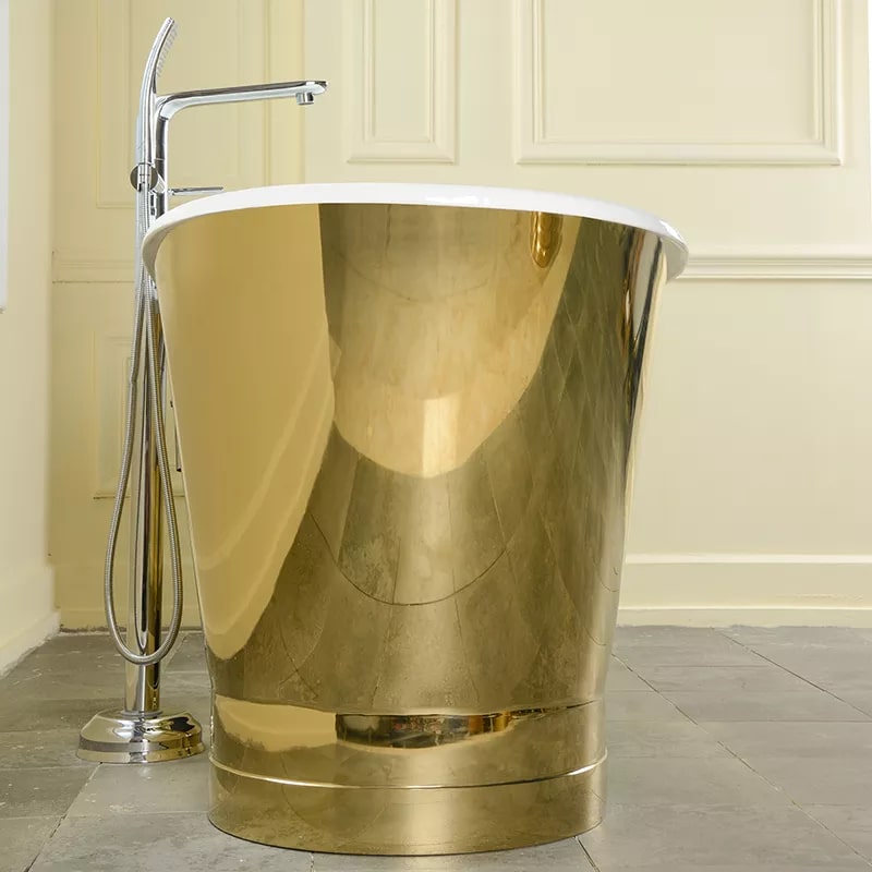 Premium Plain Gold Bathtub  -  Gold Bathtubs