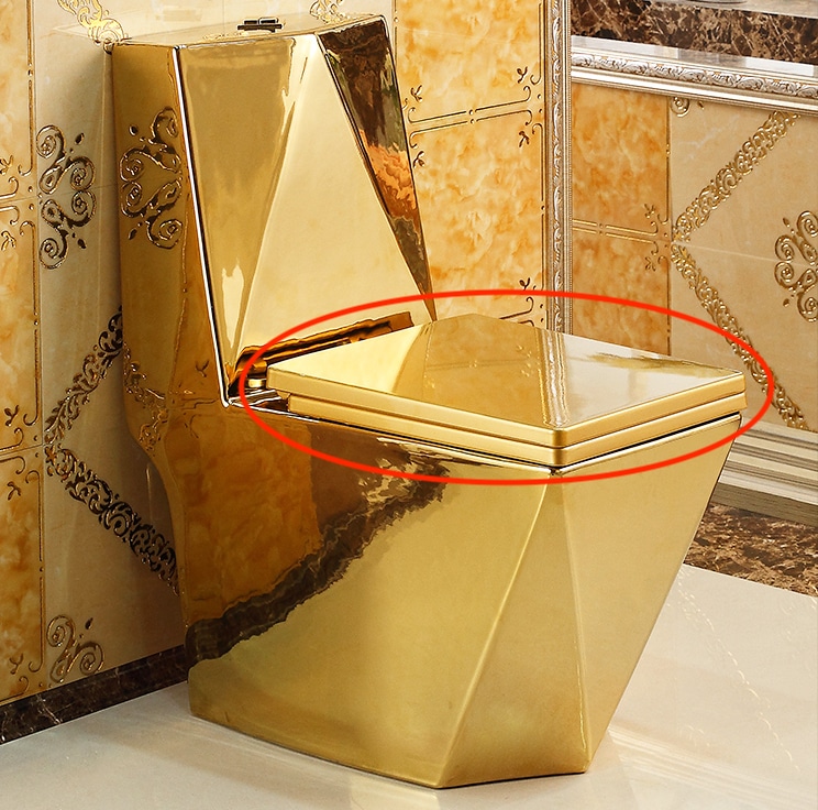 Replacement Seat And Lid For the Angular Gold Toilets  -  Toilet Accessories