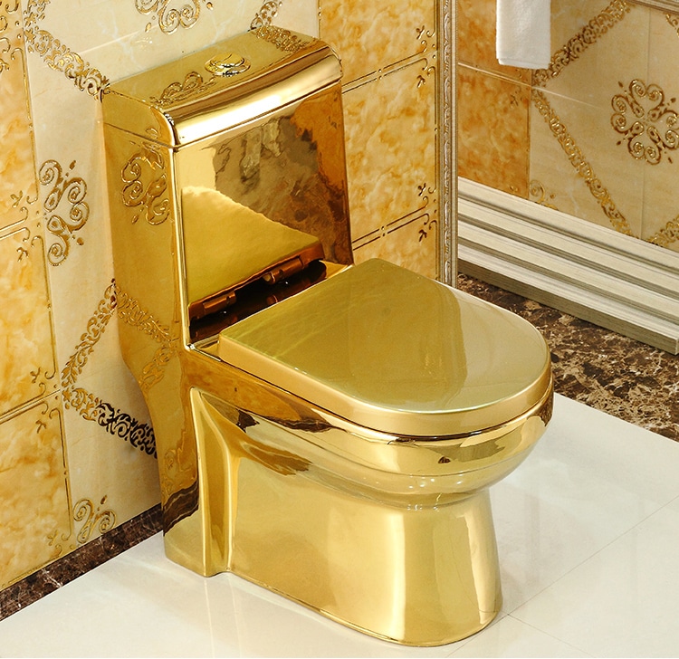 Deluxe Plain Gold Toilet  -  Gold Toilets