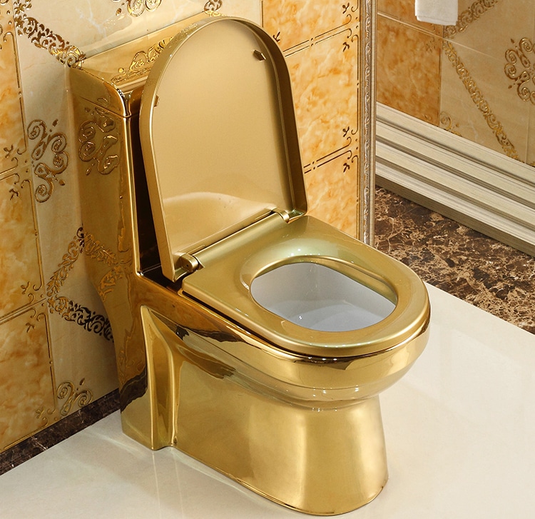 Deluxe Plain Gold Toilet  -  Gold Toilets