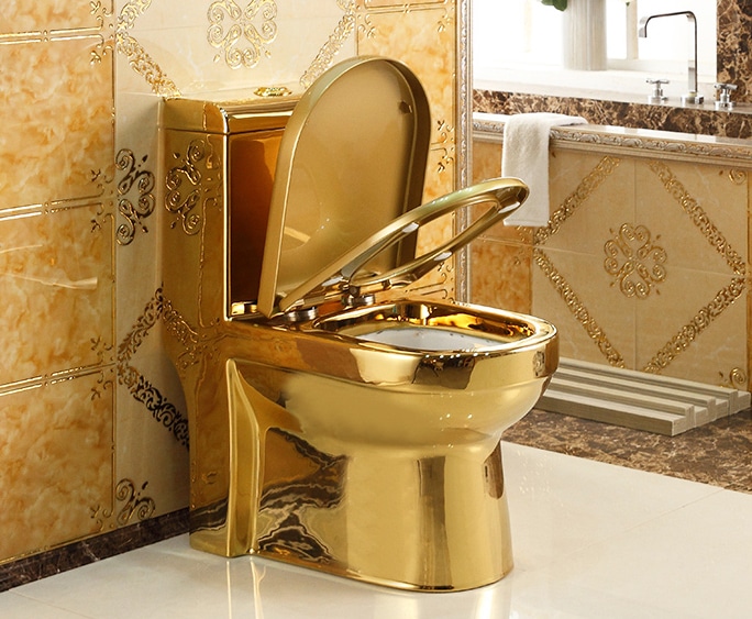 Deluxe Plain Gold Toilet  -  Gold Toilets