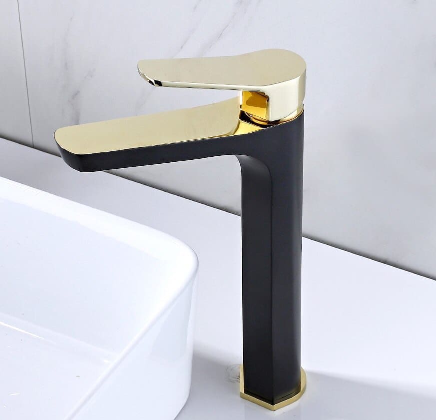Modern Black And Gold Bathroom Faucet  -  Gold Water Taps & Faucets