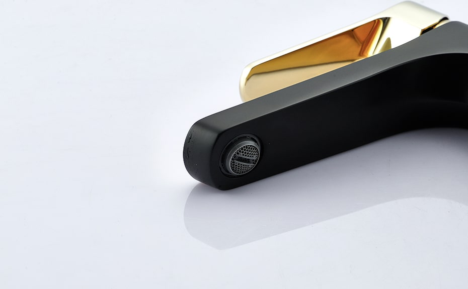 Modern Black And Gold Bathroom Faucet  -  Gold Water Taps & Faucets