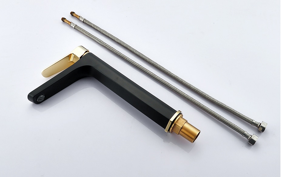 Modern Black And Gold Bathroom Faucet  -  Gold Water Taps & Faucets