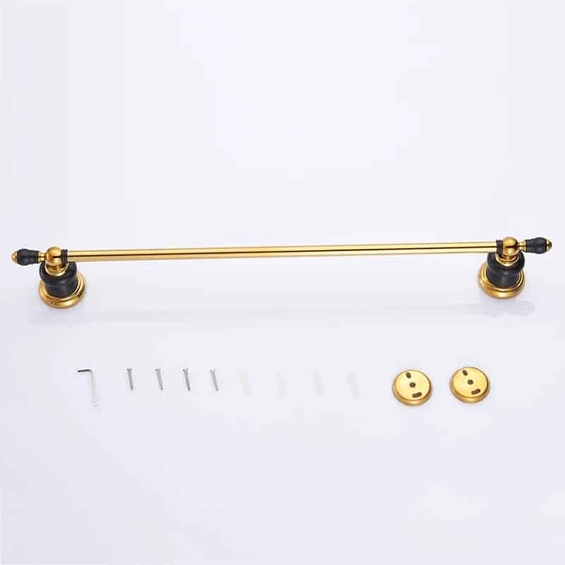 Retro Black And Gold Single Towel Bar  -  Bathroom Accessories