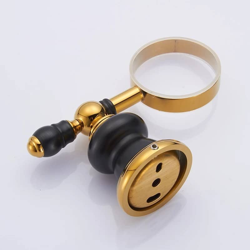 Retro Black And Gold Soap Dish  -  Bathroom Accessories
