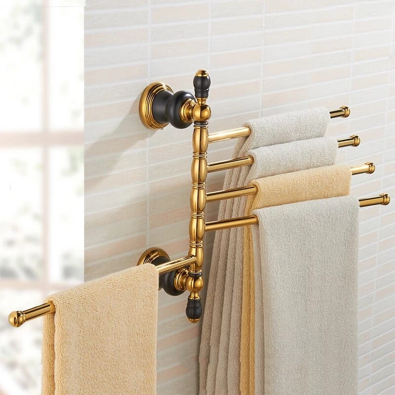 Retro Black And Gold Bathroom Set  -  Bathroom Accessories