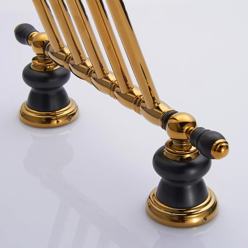 Retro Black And Gold Towel Bars  -  Bathroom Accessories