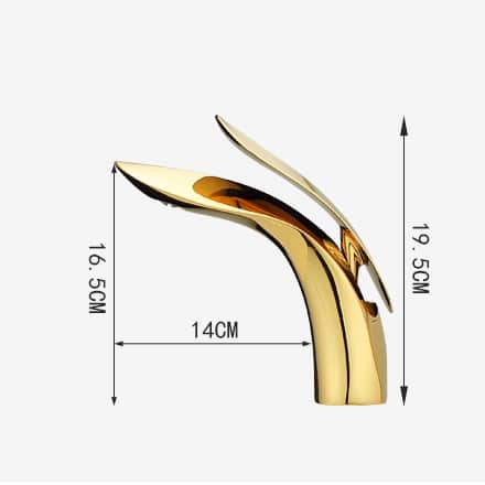 Deluxe Gold Bathroom Basin Faucet  -  Gold Water Taps & Faucets