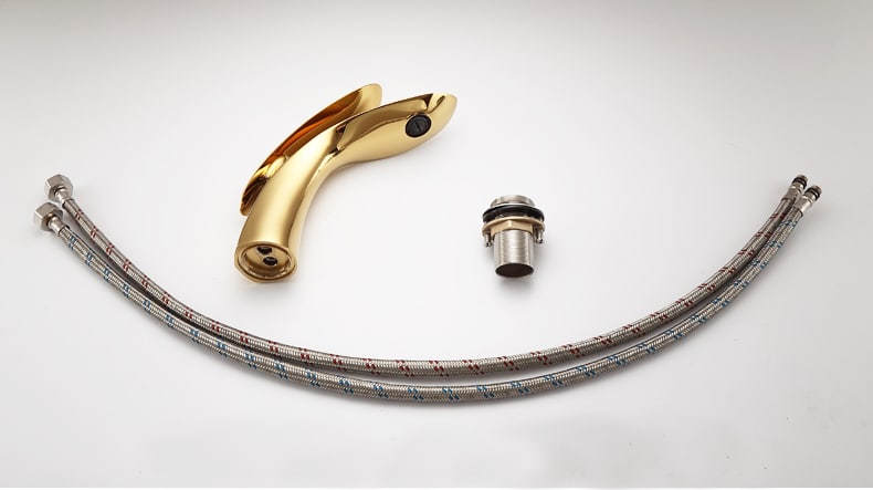 Deluxe Gold Bathroom Basin Faucet  -  Gold Water Taps & Faucets