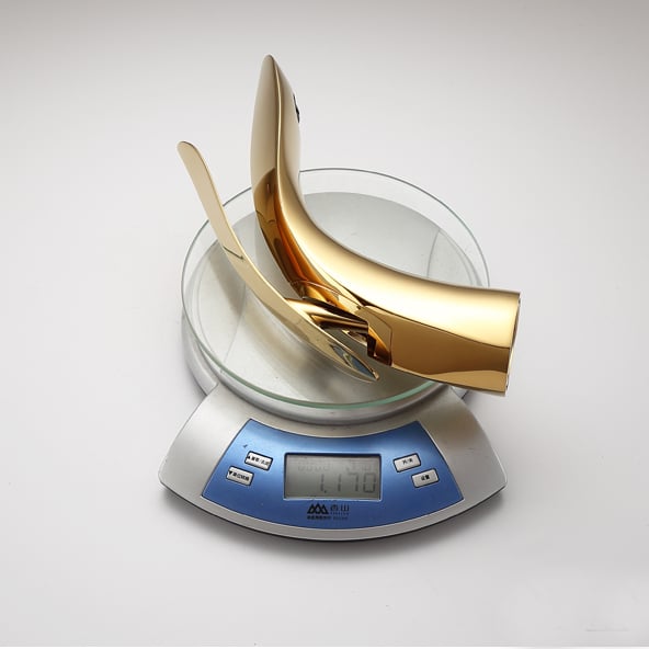 Deluxe Gold Bathroom Basin Faucet  -  Gold Water Taps & Faucets