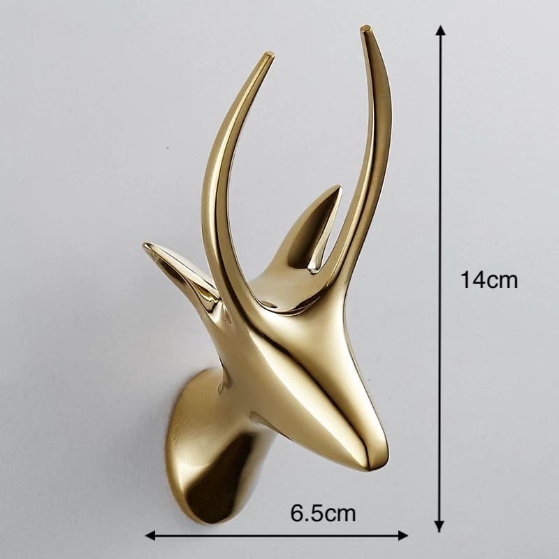 Gold Deer Robe Hook  -  Bathroom Accessories