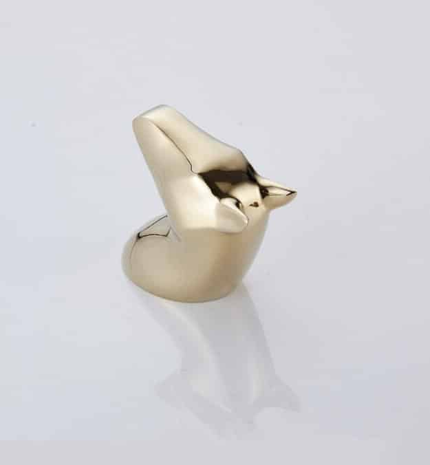 Gold Mustang Robe Hook  -  Bathroom Accessories