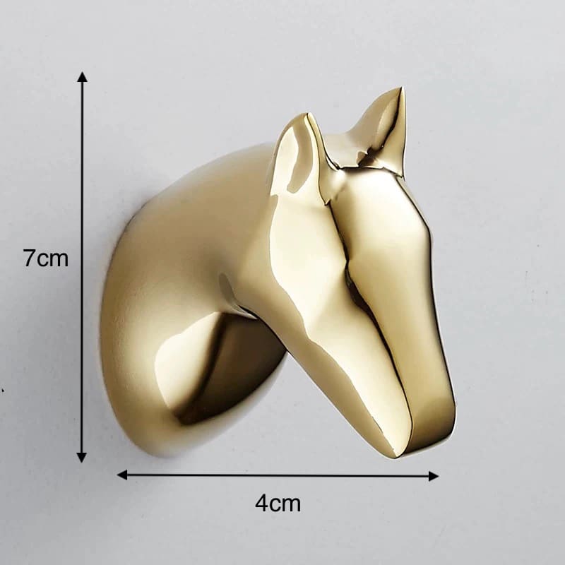 Gold Mustang Robe Hook  -  Bathroom Accessories