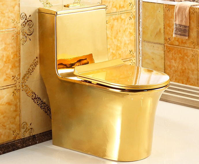 Luxury Plain Gold Toilet  -  Gold Toilets