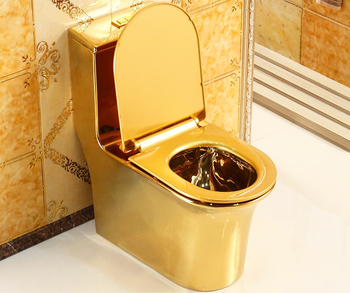 Luxury Plain Gold Toilet  -  Gold Toilets