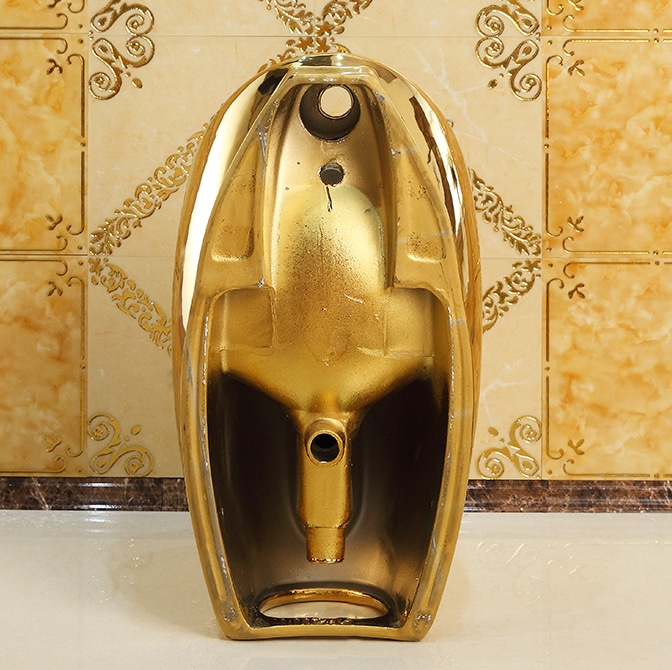 Modern Wall Mounted Gold Urinal  -  Gold Urinals