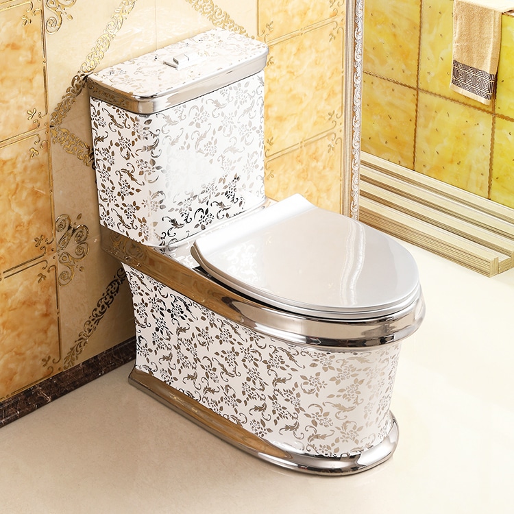 Classic Silver Pattern Toilet  -  Silver Toilets
