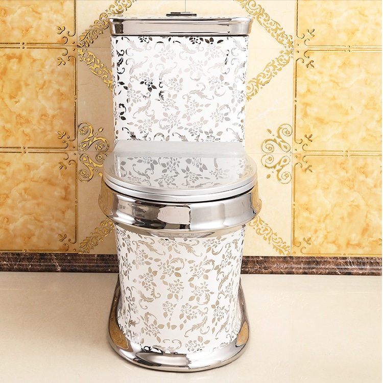 Classic Silver Pattern Toilet  -  Silver Toilets