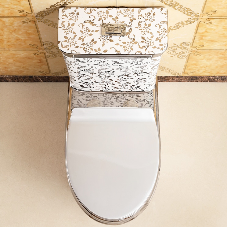 Classic Silver Pattern Toilet  -  Silver Toilets