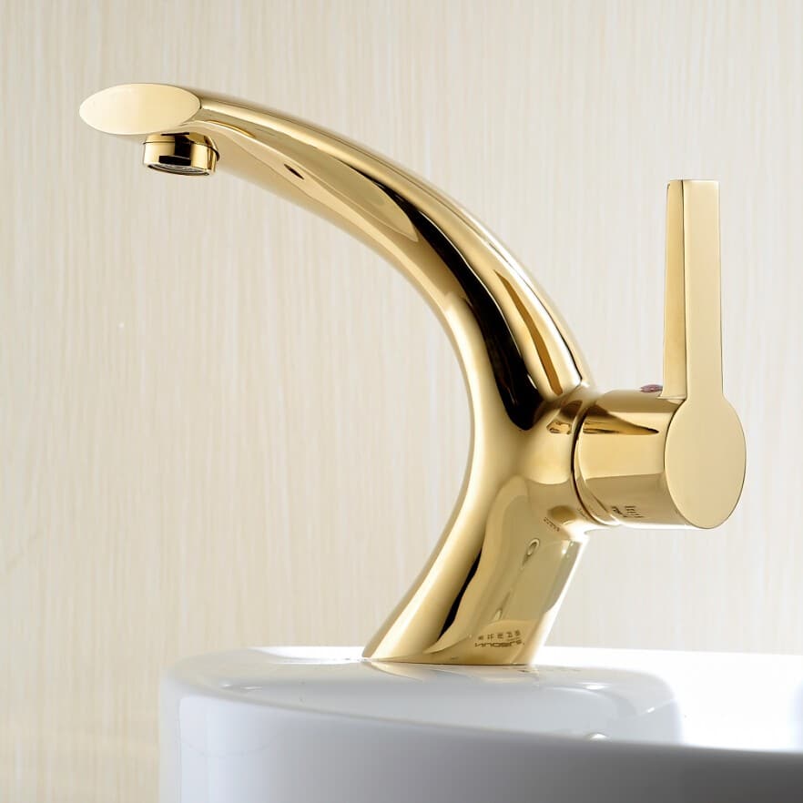 Exclusive Gold Bathroom Basin Faucet  -  Gold Water Taps & Faucets