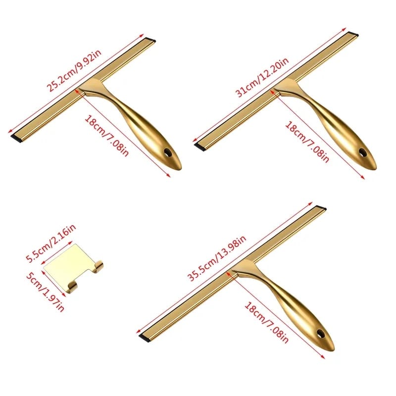 Elegant Gold Shower Squeegee  -  Bathroom Accessories