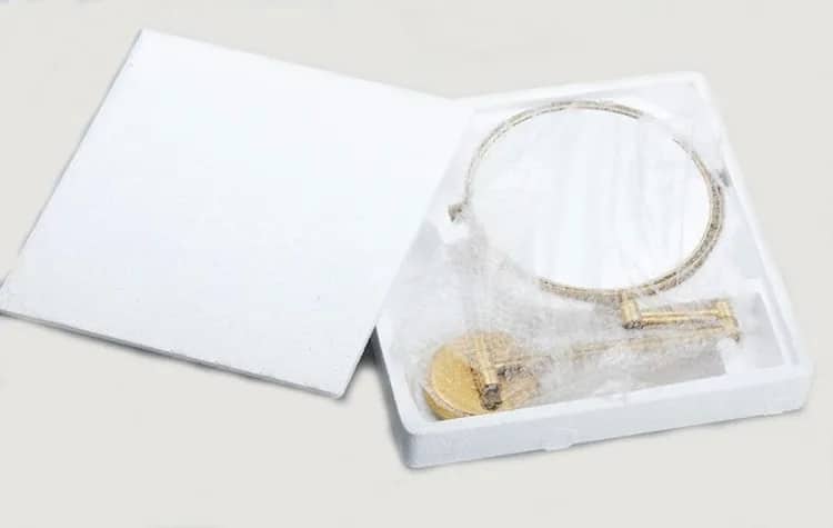 Gold Bathroom Round Foldable Mirror  -  Bathroom Accessories
