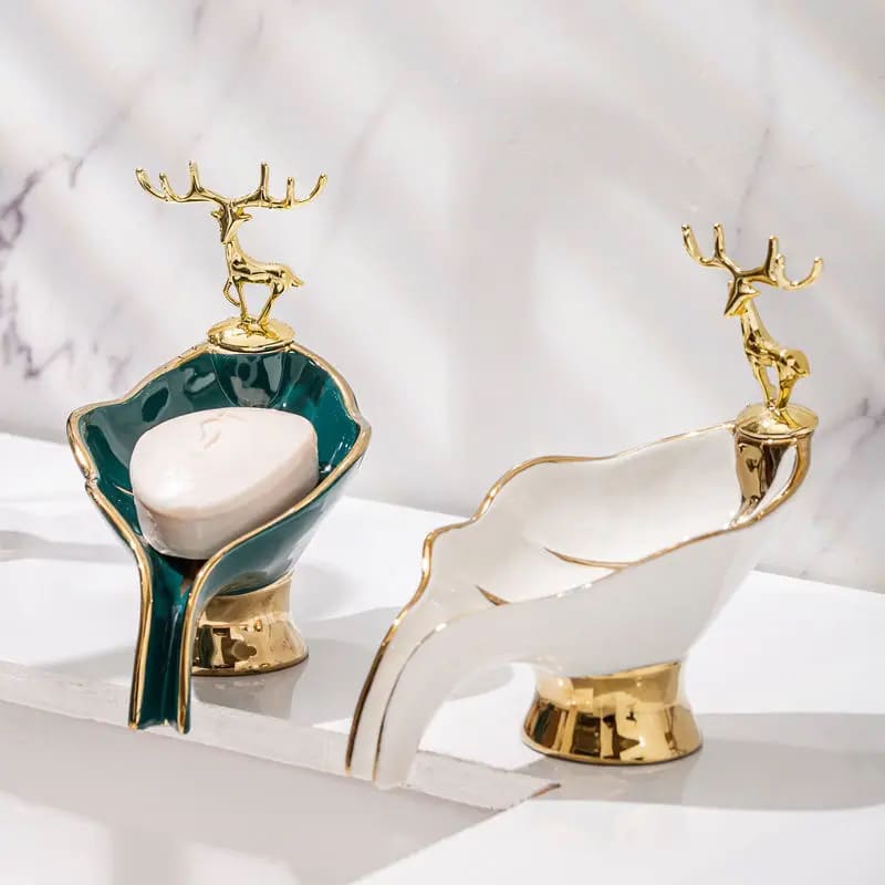 Luxury Gold Deer Soap Dish  -  Bathroom Accessories