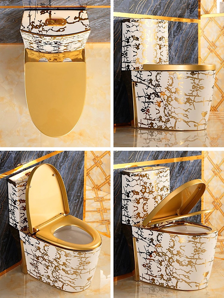 Modern White & Gold Toilet  -  Gold Toilets