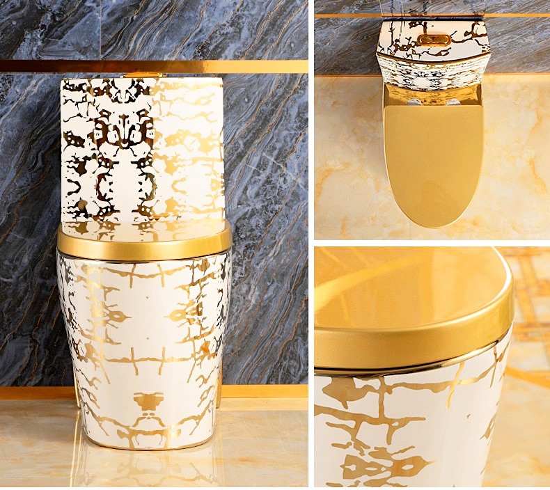 Modern White & Gold Toilet  -  Gold Toilets