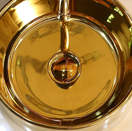 Elegance Round Plain Gold Basin  -  Gold Bathroom Basins / Sinks