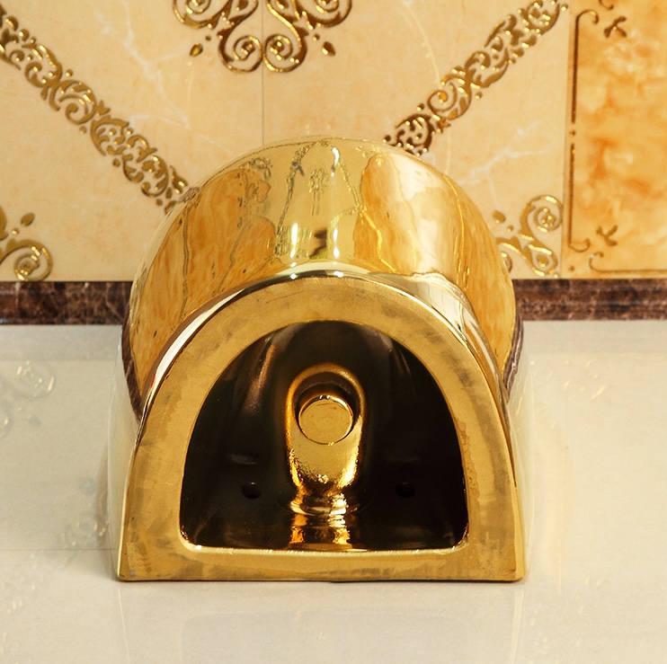 Elegant Wall Mounted Plain Gold Urinal  -  Gold Urinals
