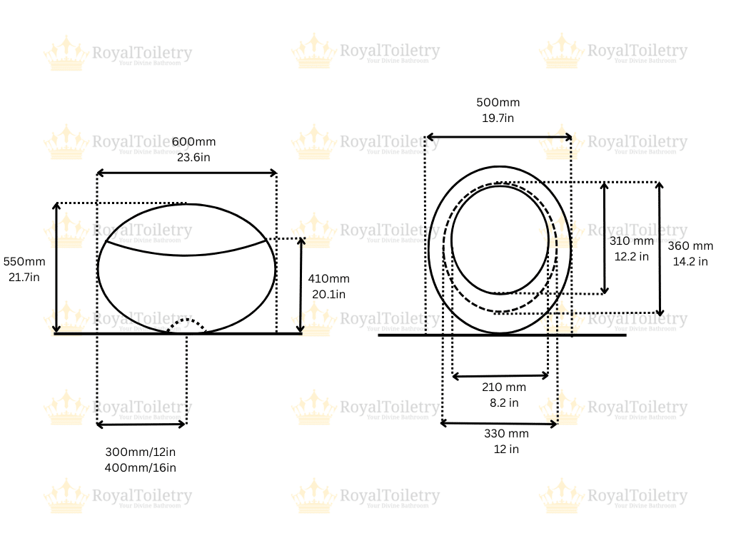 Royal Sphere Smart Toilet Measures