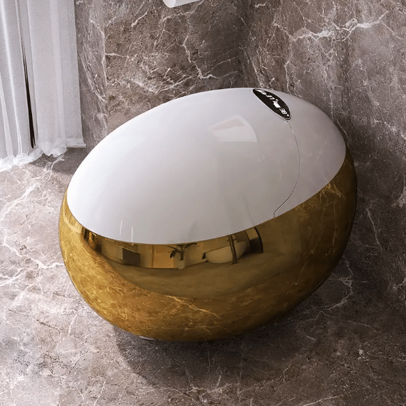 Royal Sphere Gold and White Smart Toilet  -  Gold Toilets