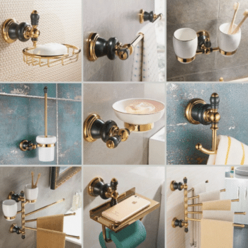Gold Bathroom Accessory Sets