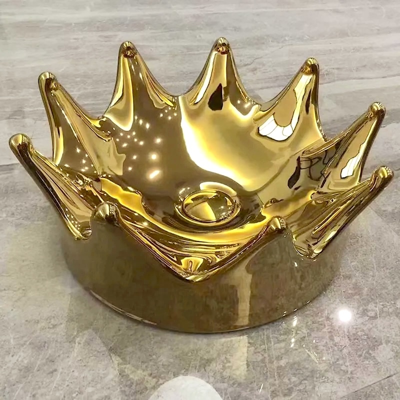 Regal Majesty Gold Crown Basin  -  Gold Bathroom Basins / Sinks