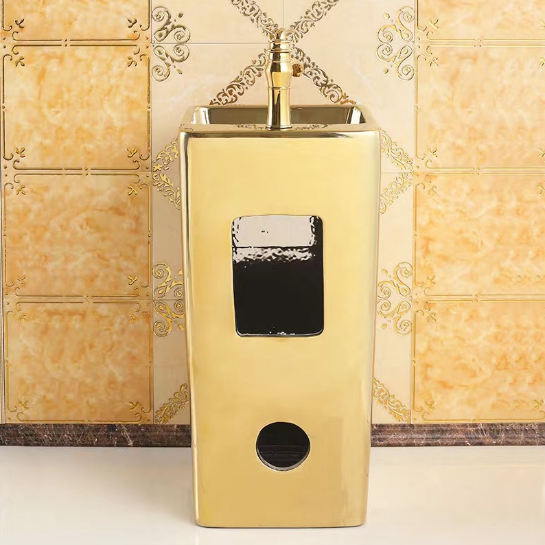Golden Majesty Freestanding Basin  -  Gold Bathroom Basins / Sinks