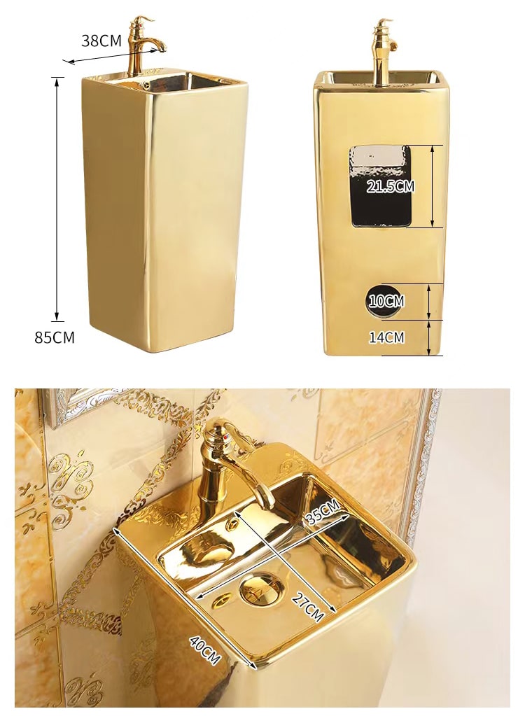 Golden Majesty Freestanding Basin  -  Gold Bathroom Basins / Sinks