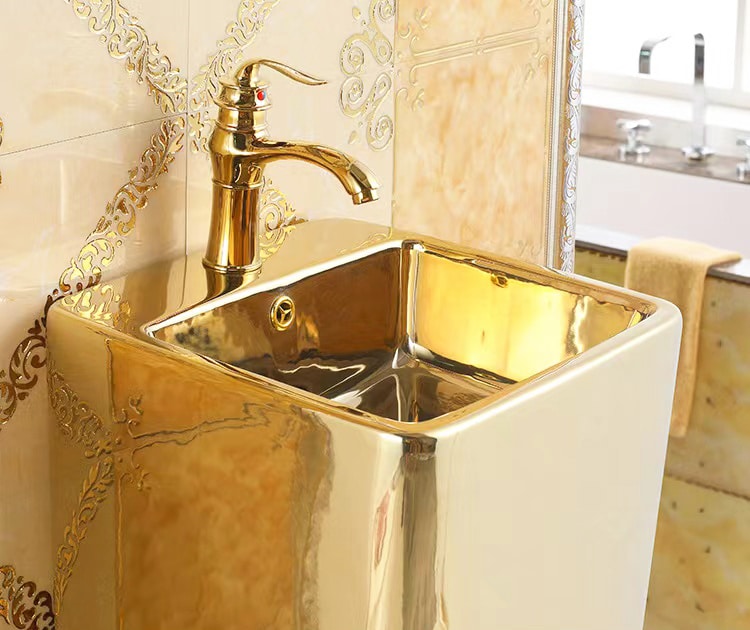 Golden Majesty Freestanding Basin  -  Gold Bathroom Basins / Sinks