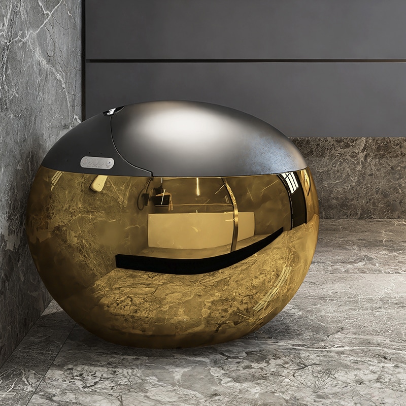 Royal Sphere Gold and Black Smart Toilet  -  Black Toilets