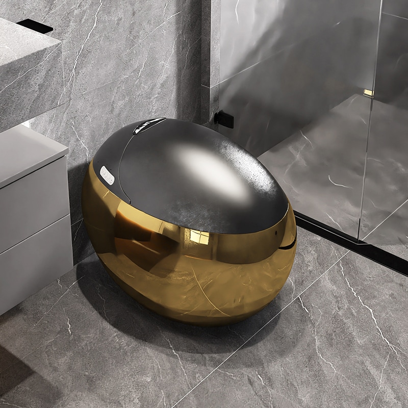 Royal Sphere Gold and Black Smart Toilet  -  Black Toilets