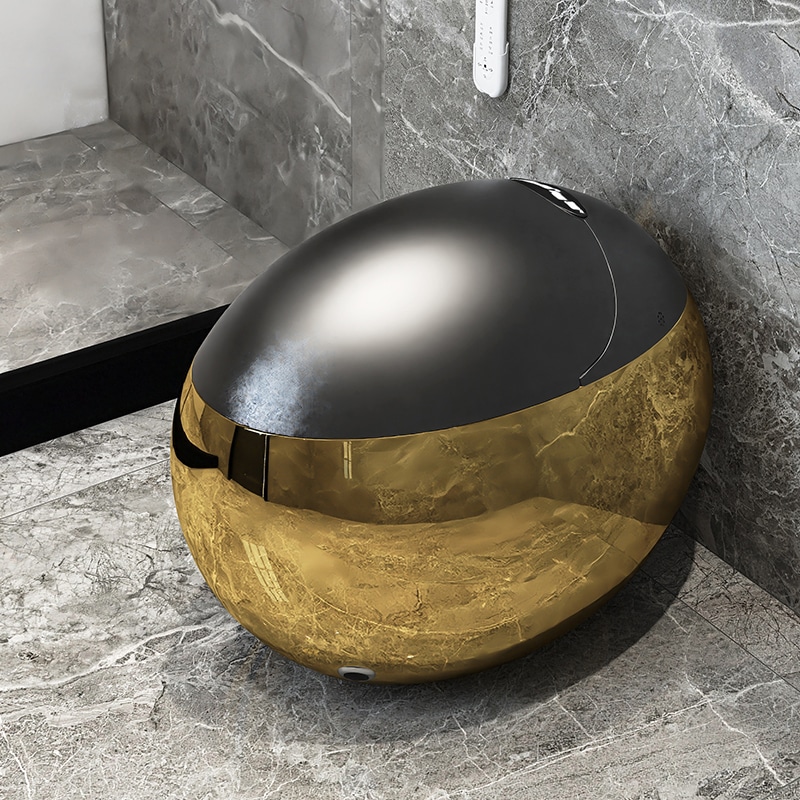 Royal Sphere Gold and Black Smart Toilet  -  Black Toilets