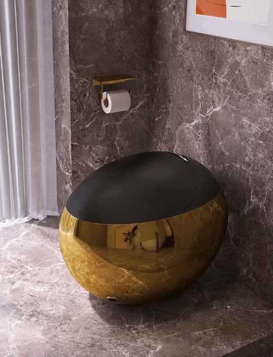 Royal Sphere Gold and Black Smart Toilet  -  Black Toilets