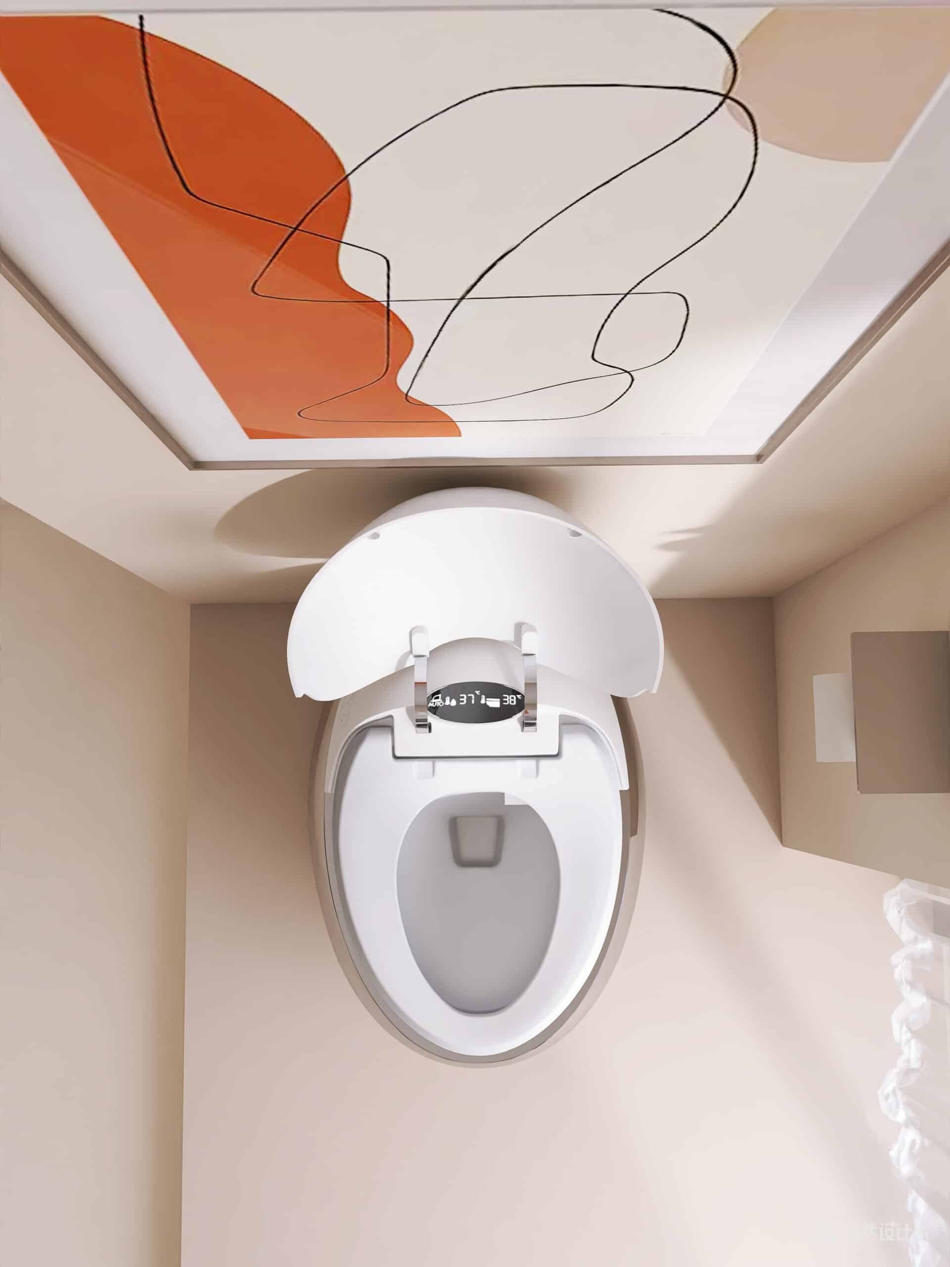 Royal Sphere Silver and White Smart Toilet  -  Silver Toilets