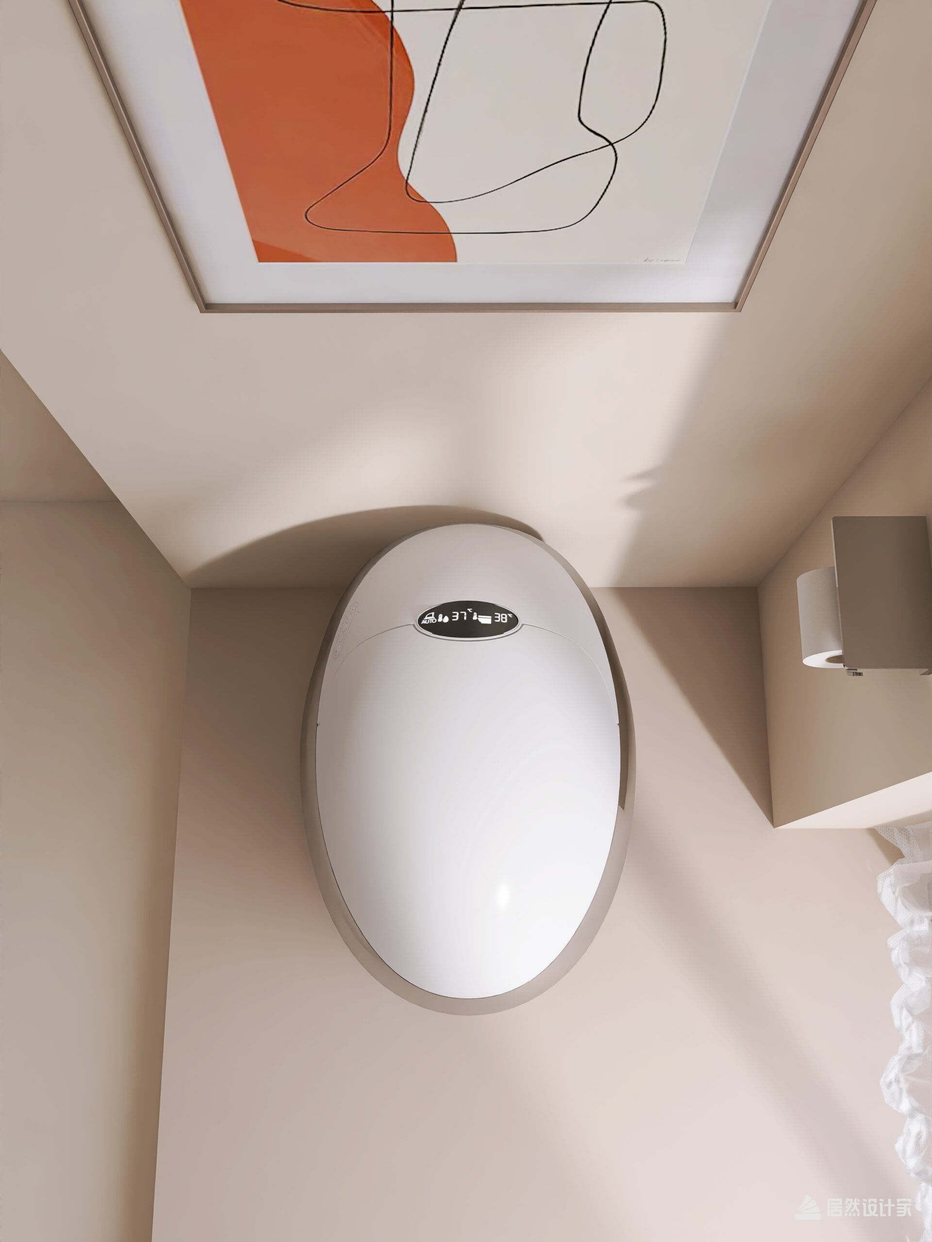 Royal Sphere Silver and White Smart Toilet  -  Silver Toilets