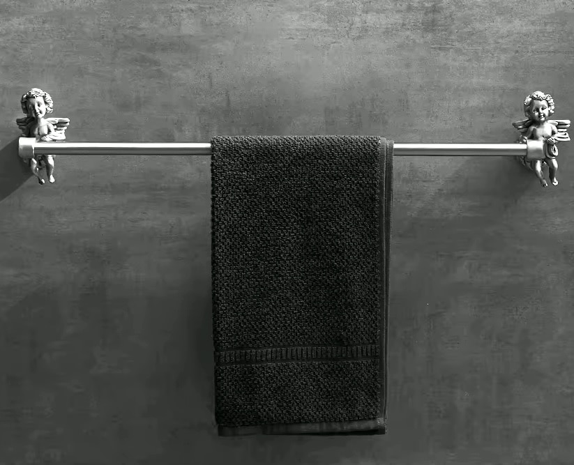 Silver Angel Single Towel Bar  -  Bathroom Accessories