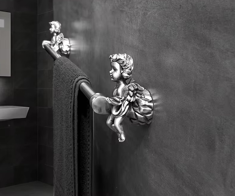 Silver Angel Bathroom Set  -  Bathroom Accessories